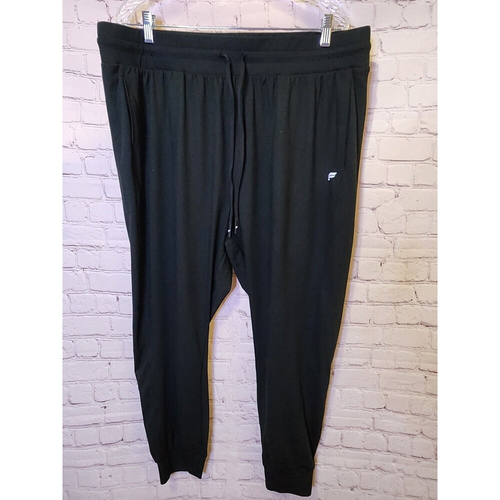 Fabletics Cloud Jersey Jogger Womens 2X Black Buttery Soft Drawcord Stretch